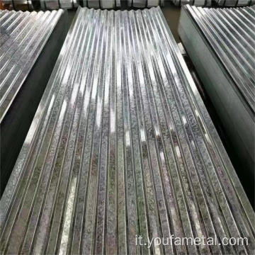 Tetto di tetto ondulato in acciaio zincato